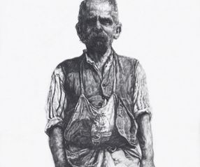 Mann mit Schnauzer, 42 x 29,7 cm, Bleistift auf Papier, 2016